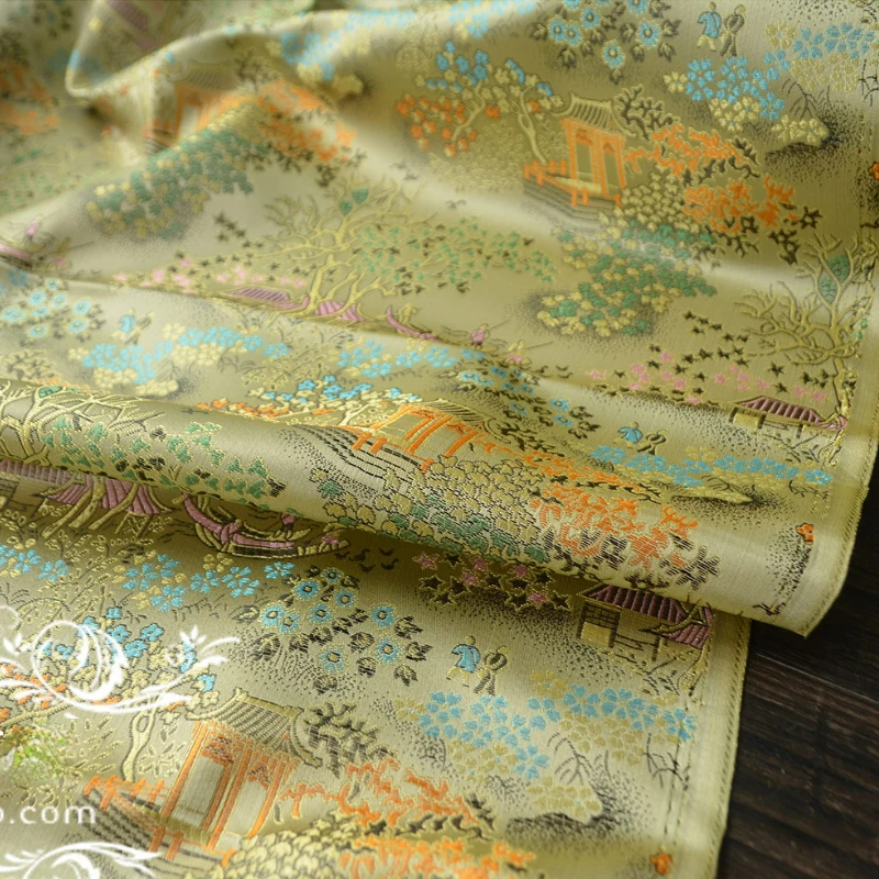 Jacquard Woven Satin Fabric Imitation Silk for Clothing Dress Seat Cushion Designer Diy Sewing Material Ccloth