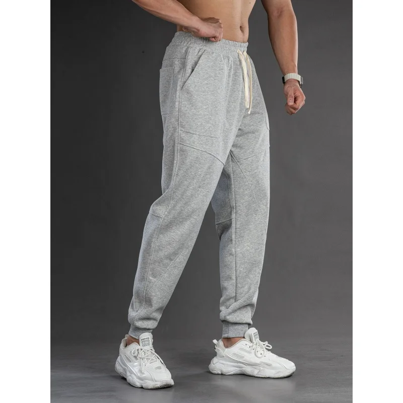 الساق تعادل Sweatpants الرجال بناطيل كاجوال ربيع الخريف الرباط فضفاض الرياضة الخفيفة المطبوخة حجم كبير XXXL جوكر قيعان #3
