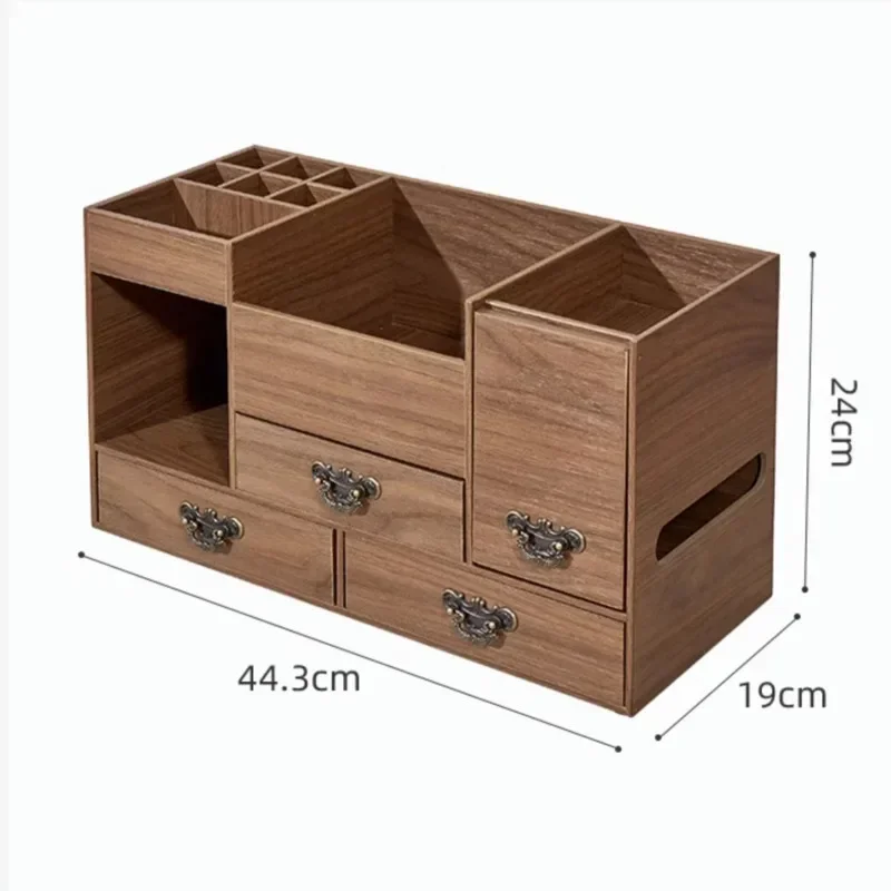 Large Capacity Makeup Organizer Multi Layered Drawer Makeup Box Advanced Sense Wood Makeup Cases With Mirrors Cosmetics Stand