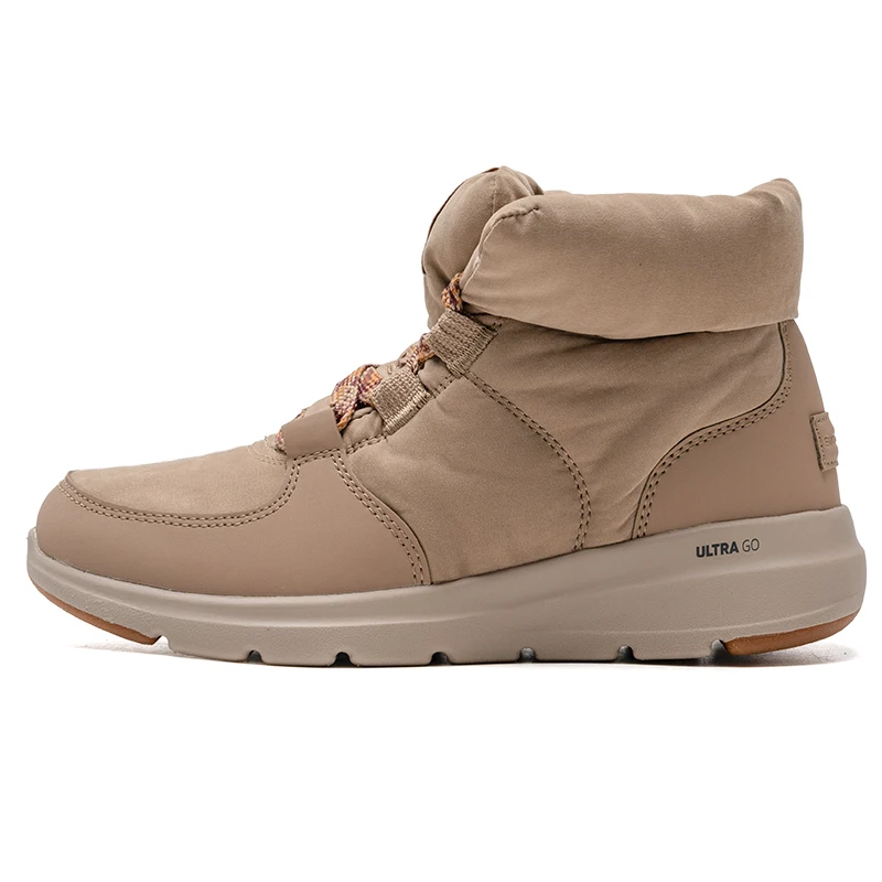 

Skechers Women's Warm Short Snow Boots, Comfortable, Soft, Thick-Soled High-Top Shoes 144194-Tan