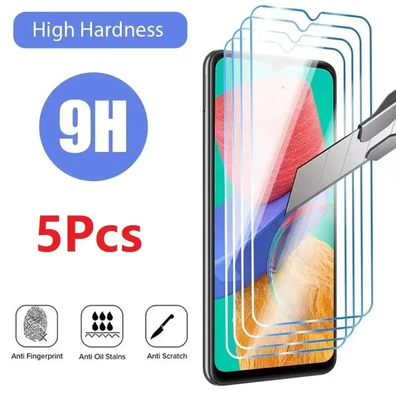 

5Pcs Pack Tempered Glass Screen Protector For Xiaomi Note 10 7 9S 8T 5 6 Pro Compatible With Redmi 9 9A 9C 8A 7A 8