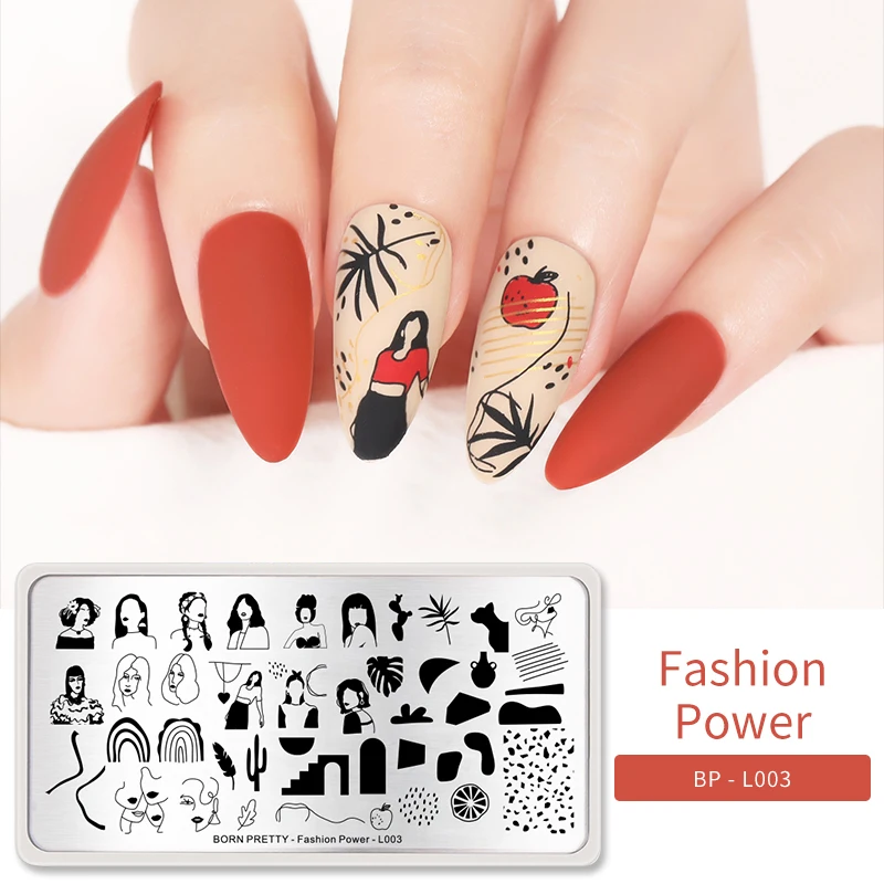 BORN PRETTY Artist Nail Stamping Plates Fashion Design DIY Nail Art Image Print Plates Stainless Steel Manicure Stencils Tool