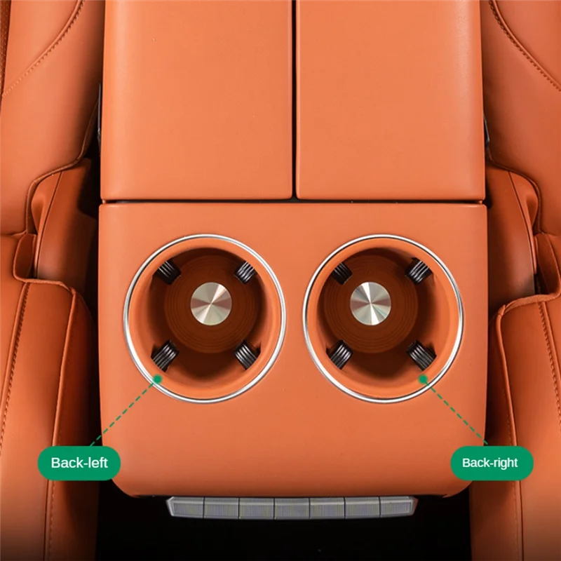 وسادة سيليكون لكوب الماء الخلفي للسيارة لقيادة أجزاء التعديل الداخلي المثالية Lixiang L7 2022 2023 (أسود) #3