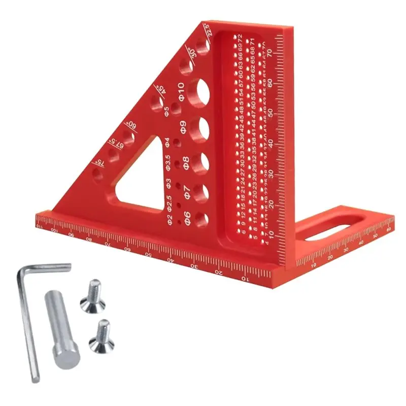 1Pc 3D Multi-Angle, Combination Tool, Multi-Function Plastic Ruler For Accurate Marking And Layout-AA26