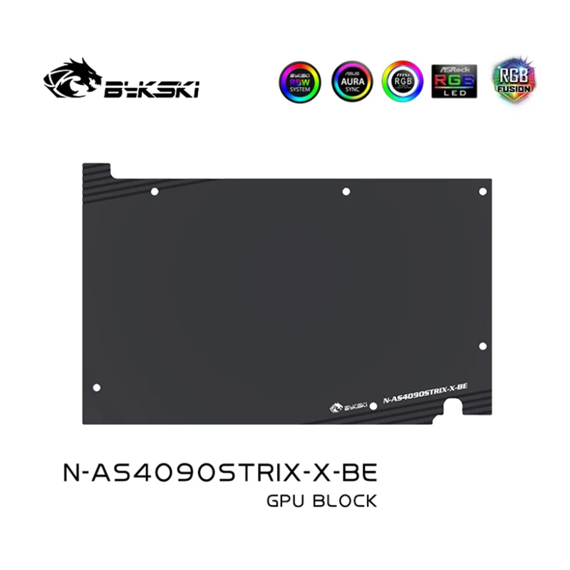 Imagem -04 - Bykski Bloco de Água para Asus Rog Strix Touf Gaming Geforce Rtx 4090 Placa Gpu Radiador de Resfriamento de Cobre Rgb Aura N-as4090strix-x