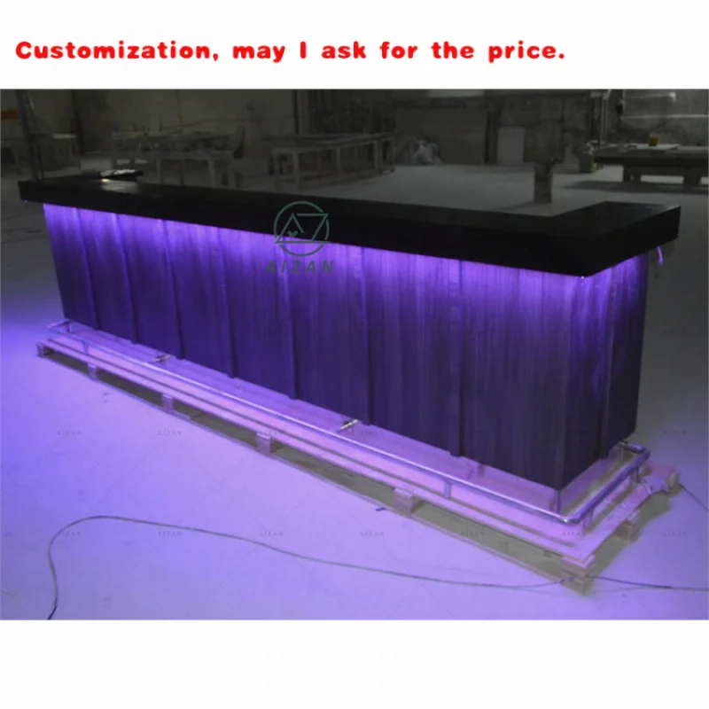 

custom.Luxury Hotel Bar Counter Customized Restaurant Wine Display Bar Counter Hookah Lounge Bar Design
