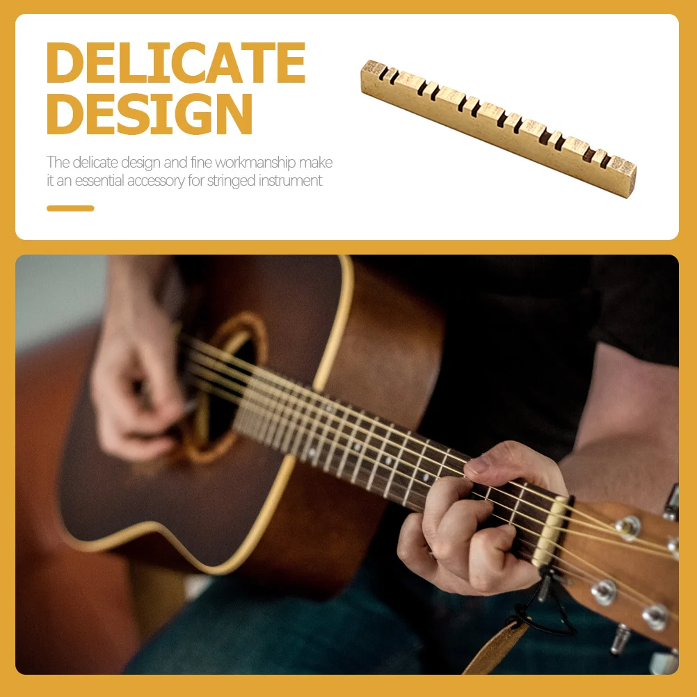 

12-String Guitar Brass String Nuts Replacement Bridge Saddle For Mandolin Banjo Ukulele Music Instrument Tone Sustain