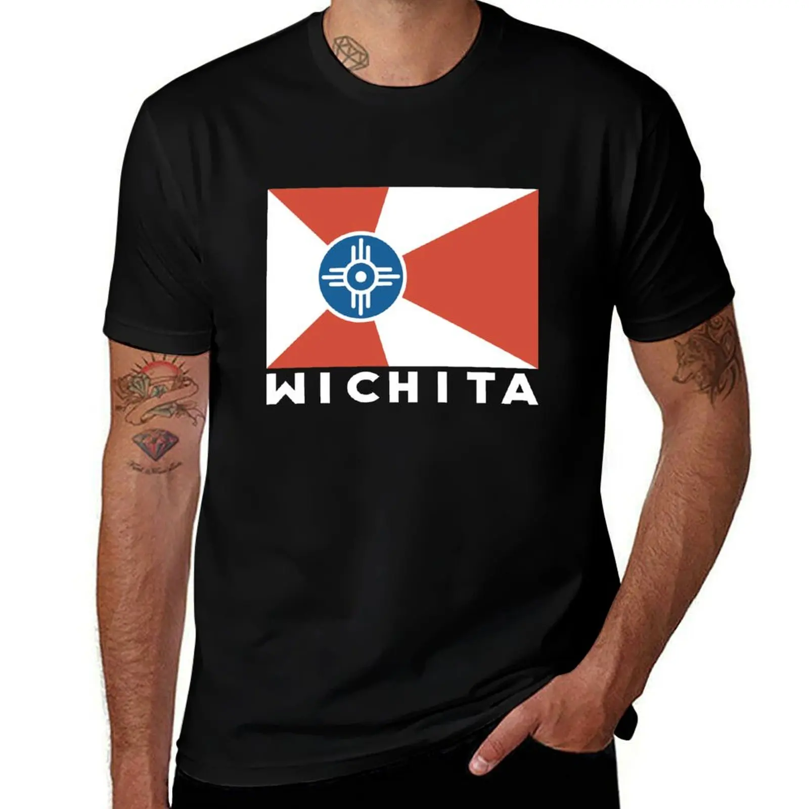 Wichita / ICT Flag T-Shirt Casual Soft Cotton Short Sleeve Tee T-Shirt
