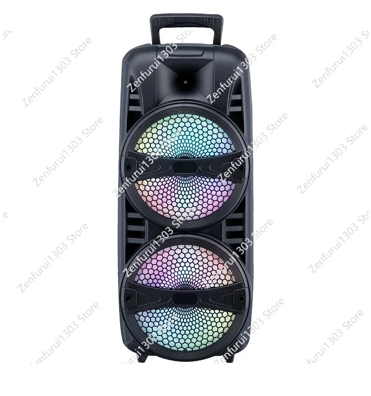 

New arrival big power with light stereo speaker tower trolley wooden speaker trolley speaker