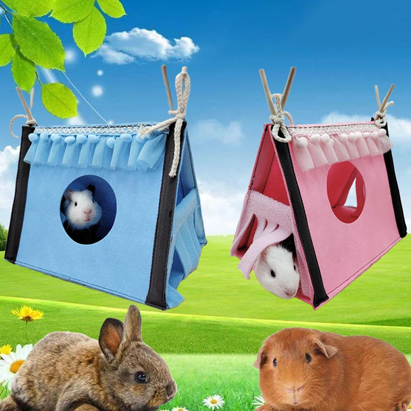 Small Pet Nest Felt Tent Rabbit Nest Hamster House Hamster Cage Large Guinea Pig Cage Guinea Pig Small Animal Bed Accessories