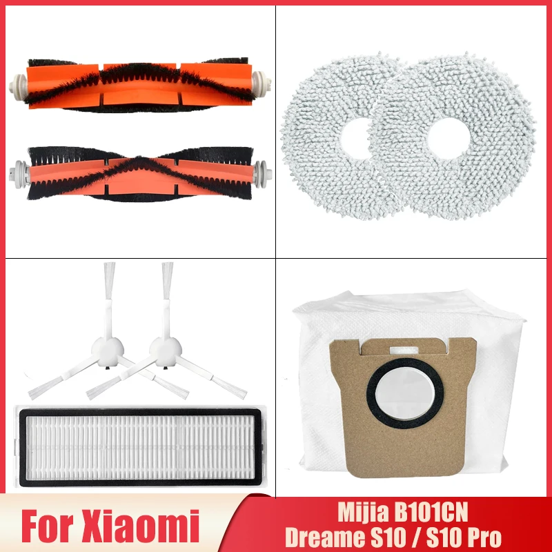 Mop Rags Hepa กรองหลักด้านข้างแปรงฝุ่นกระเป๋าสำหรับ XiaoMi Mijia Omni All-In-One B101CN / Dreame S10 / S10 Pro อุปกรณ์เสริม