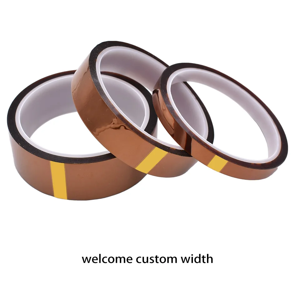 High Quality 8 9 10mm 12 15 20 25 30 100 mm Heat Resistant Polyimide Tape High Temperature Adhesive Insulation Tape Glue