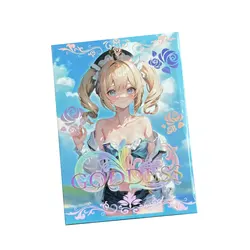 55Pcs Goddess Story Card Holographic Golden Letter All Shiny Anime Sexy Swimwear Girl Collection Card Ayaka Nezuko Magician Girl