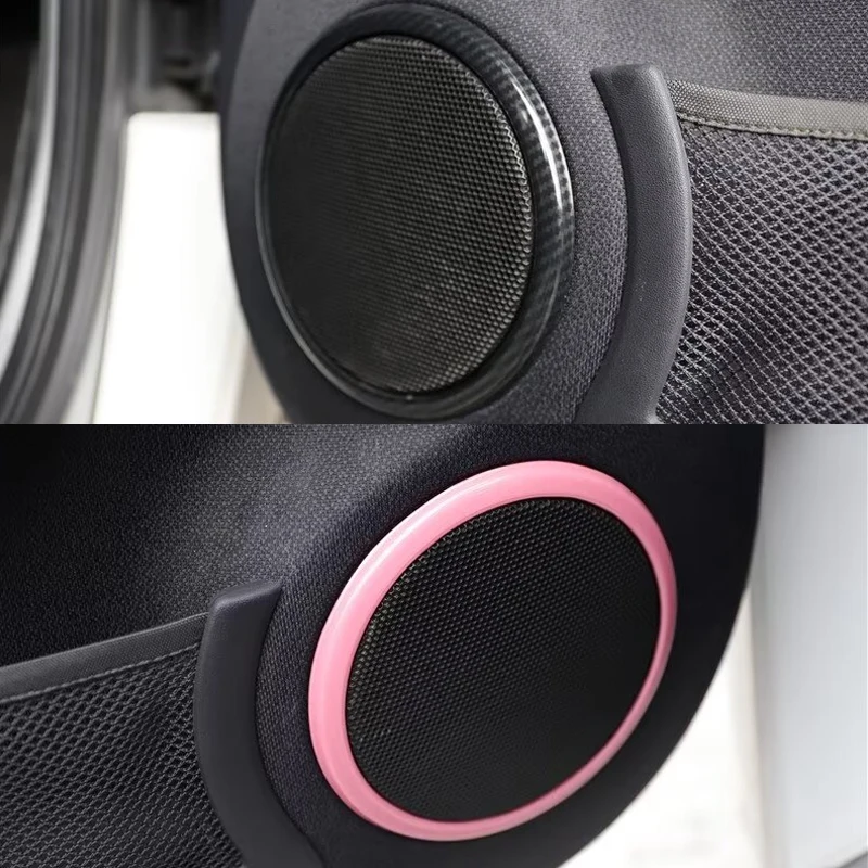 For Smart Brabus 451 Fortwo Car Loudspeaker Ring Horn Hoop Decorative Sticker Car Interior Modification Accessories