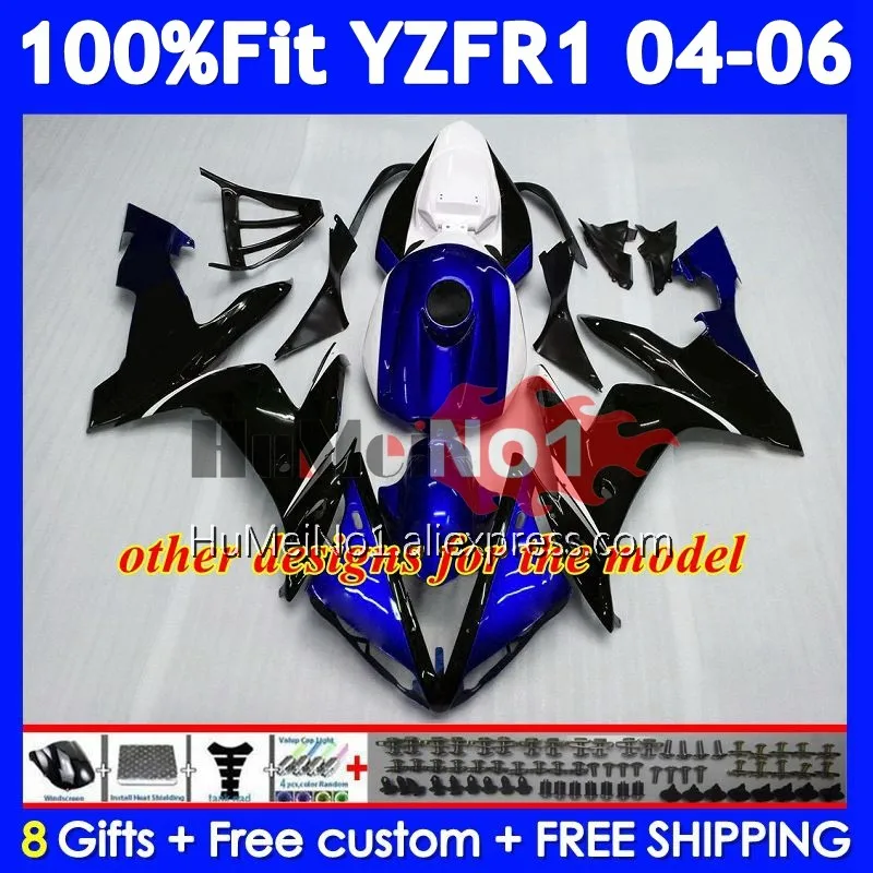 Injection Body For YAMAHA YZF R1 R 1 YZF-1000 YZF1000 Shark Fish 366No.162 1000CC YZF-R1 YZFR1 2004 2005 2006 04 05 06 Fairing