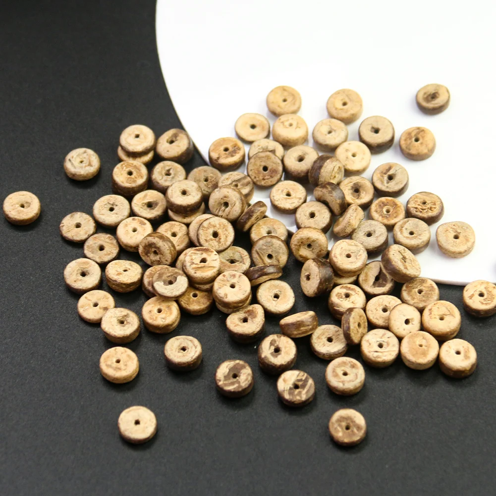 8mm 1 String Natural Coconut Shell Loose Beads Wooden Buddhism Making Necklace Bracelet DIY Environmental Jewelry Accessories