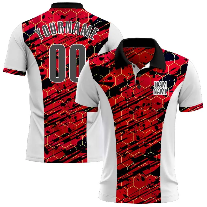 

Summer Shirts Women For Men Personalized Polo Shirt 3D Print Golf Shirts Custom Your Name, Number, Team Name