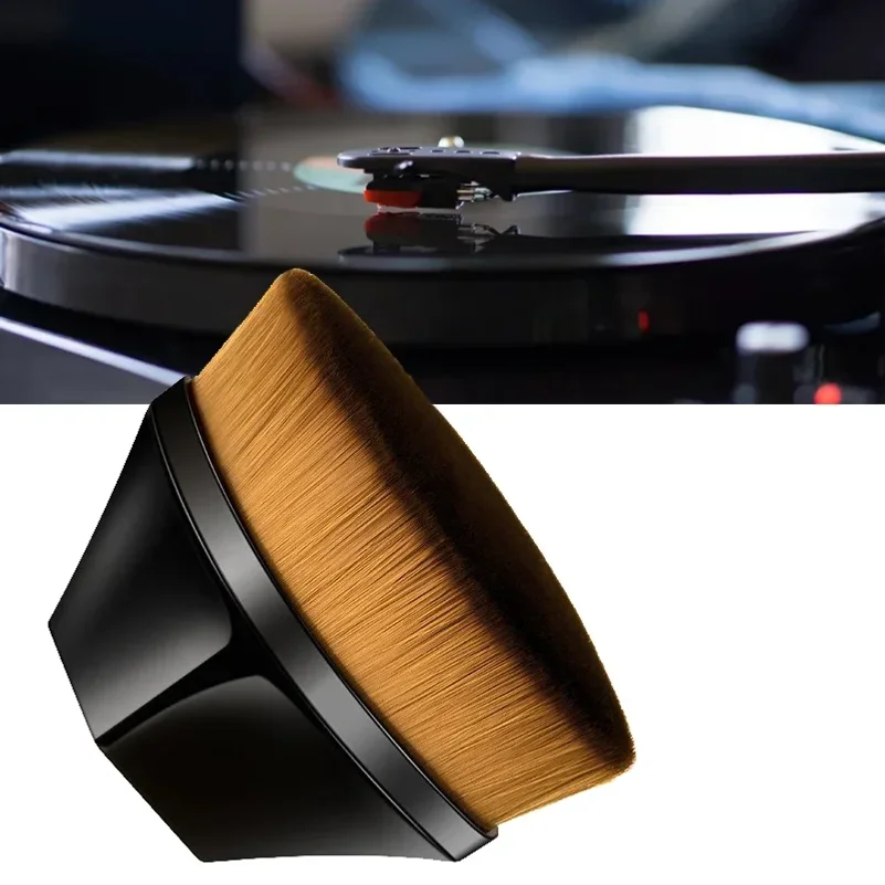 Anti Static Vinyl Record Brush Vinyl Brush Carbon Fiber Bristles Cleaning Brush for Records Vinyl Record Cleaner Brush