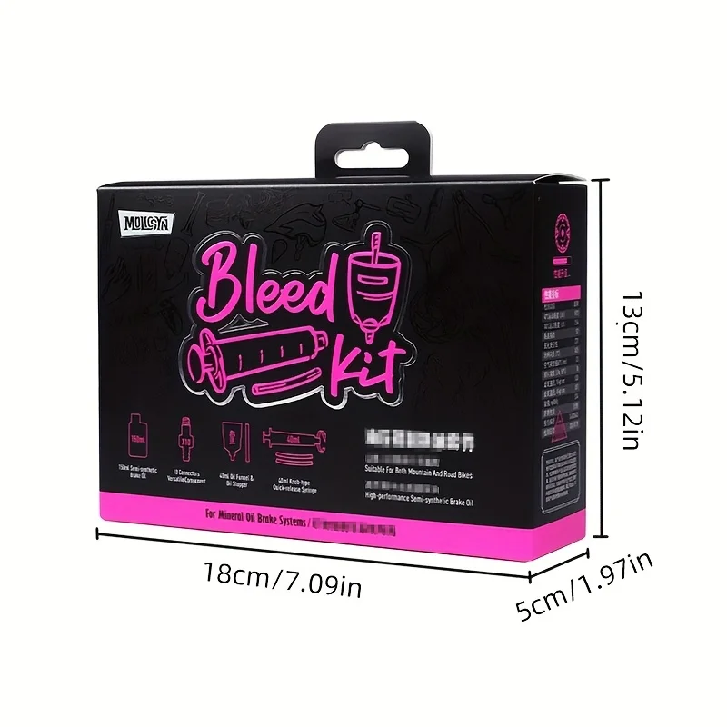 Magic Prime Semi-Synthetic Oil Bicycle Lubrication Tool for Mineral Oil Brake Systems, Mountain and Road Bikes