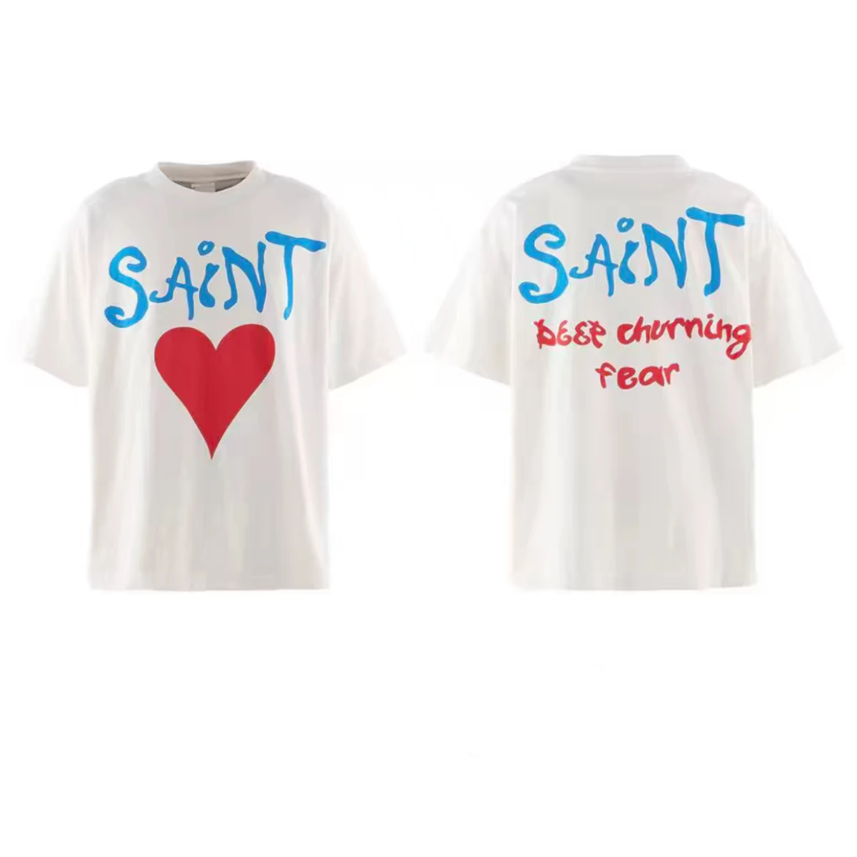 T-Shirt rouge Peach Heart Saint pour hommes et femmes, T-shirt de meilleure qualité