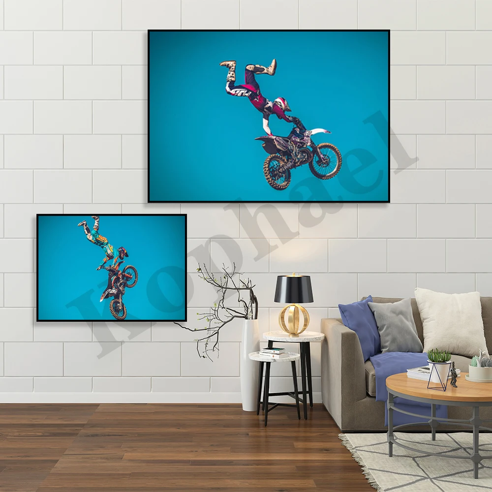 Motocross Freestyle Sports Lover Gifts Home Wall Decor Art Poster