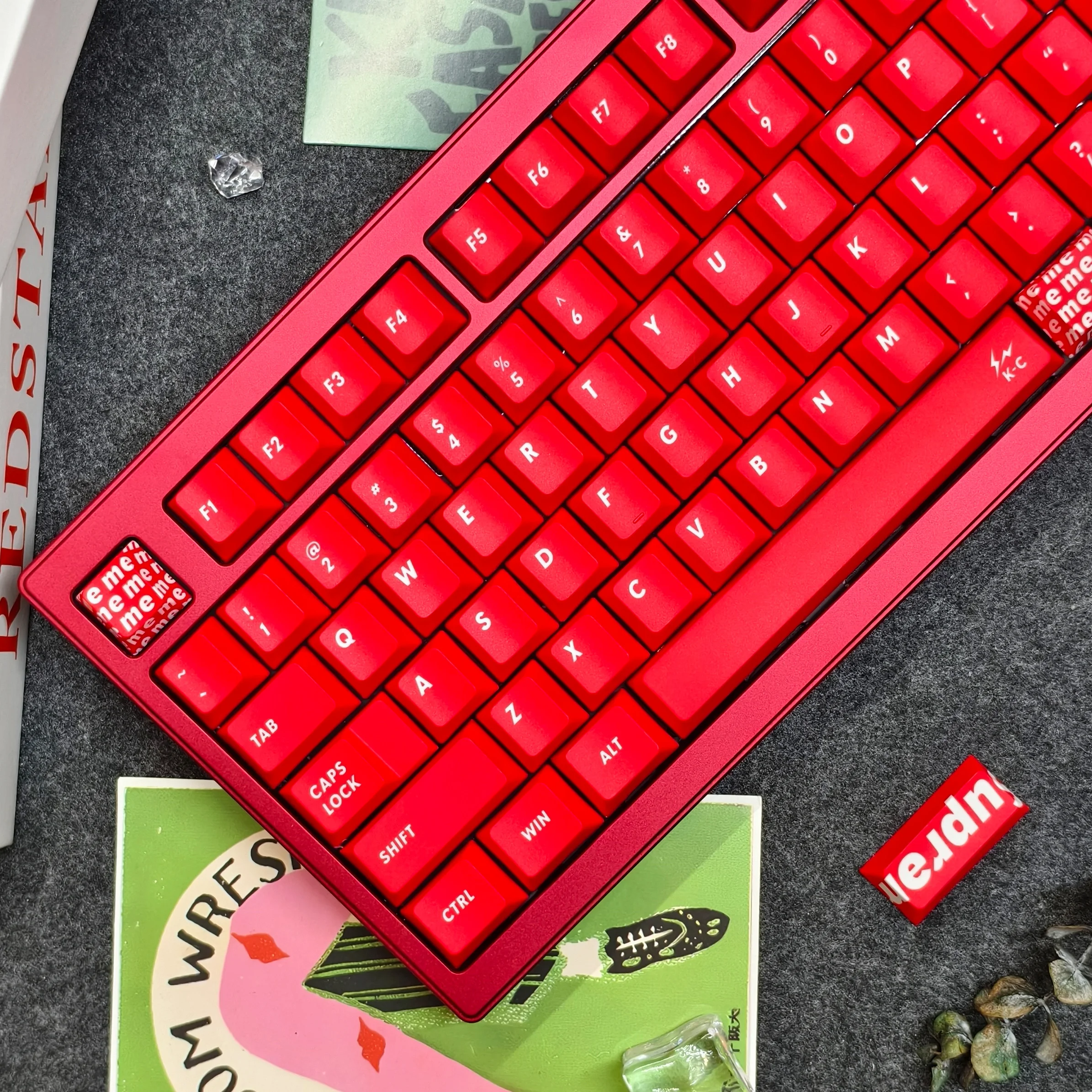 Key Cerberus《ME》Magnetic Axis PBT Five Sides of Thermal Sublimation 157keys Cherry Profile Key Cap for MADE68PRO PC Accessories