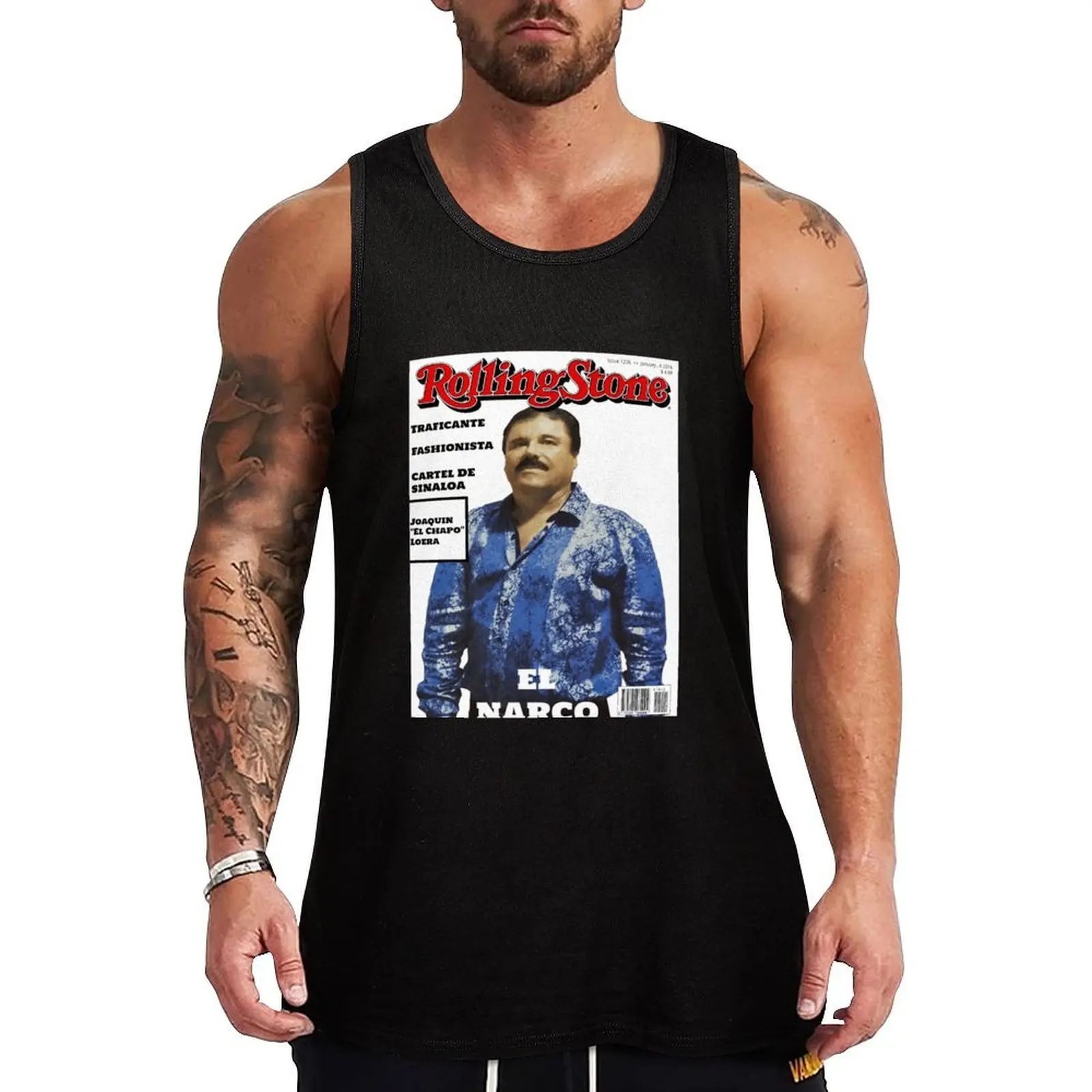 

El Chapo Fashion Tank Top mens clothing sleeveless shirt man t-shirt Men's Men's vest