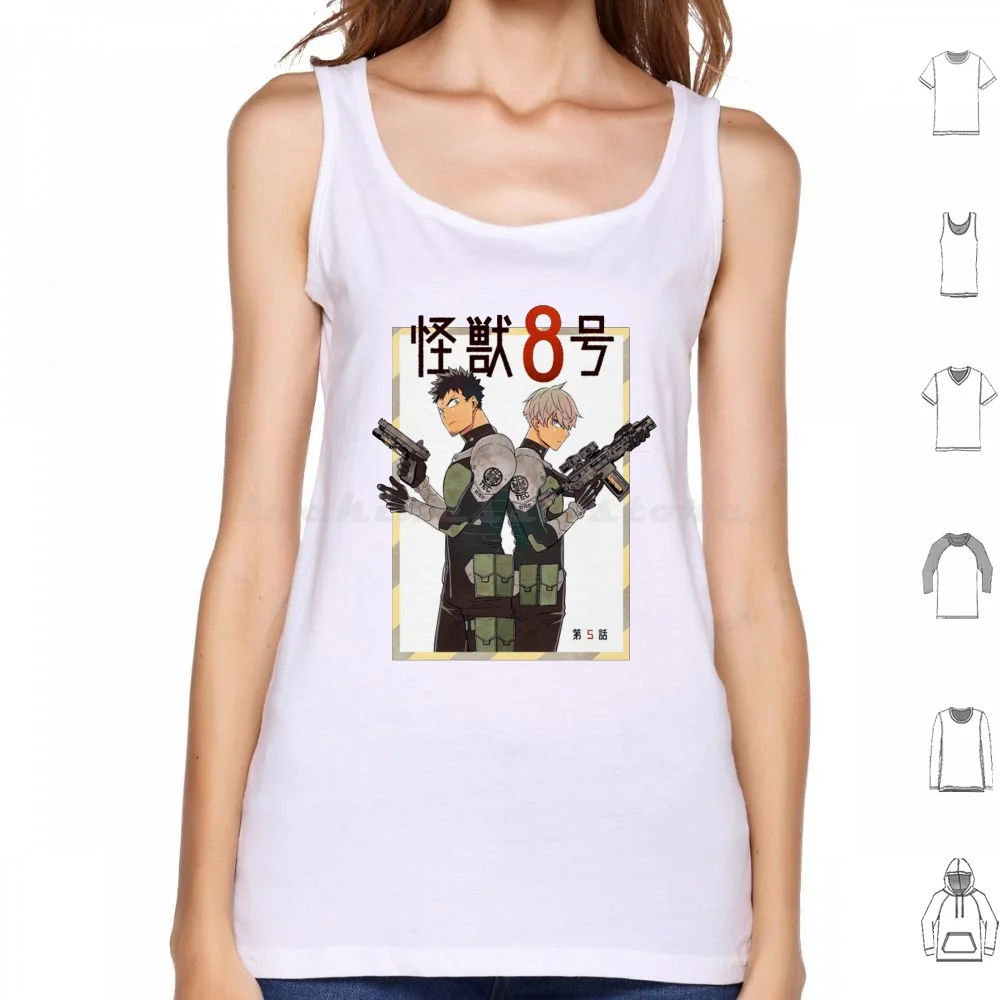 Kafka Hibino X Leno Ichikawa-Kaiju No 8 Tank Tops Vest Sleeveless Anime Manga Kaiju No 8 8 Kaijuu Kafka Hibino Mina Ashiro