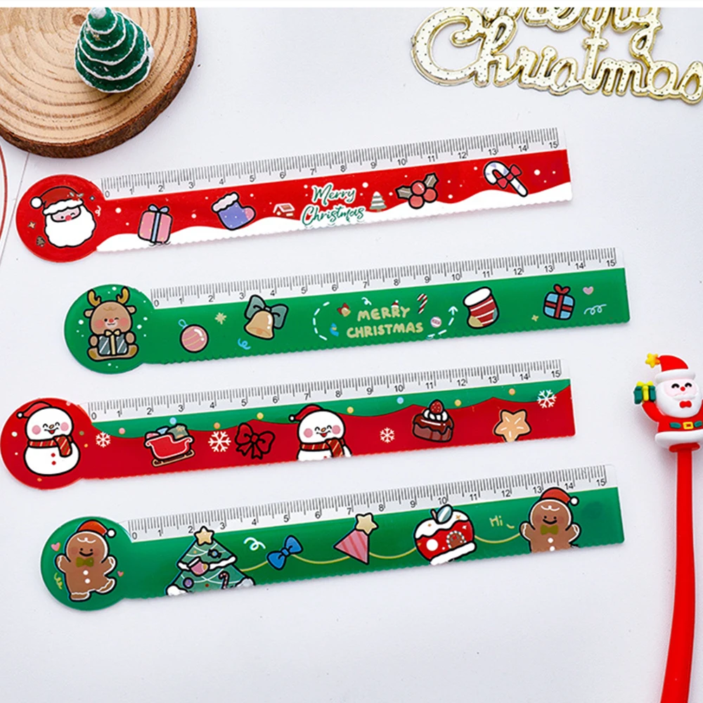Cartoon Wave Ruler Fun Magnetic Ruler Children'S Ruler Cute For Classroom Stationery Collection Christmas