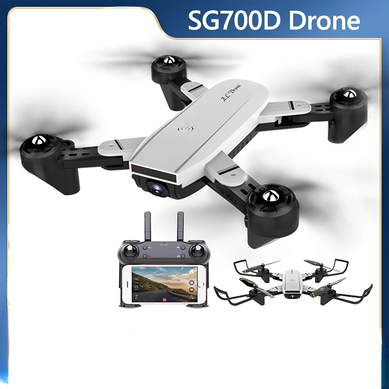 SG700D Drone 4K 1080P WIFI FPV Dual Camera Drones Professional Wide Angle 50X Zoom Optical Follow RC Quadcopter Dron VS E58 E68