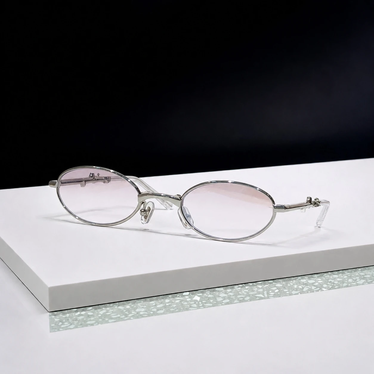 Radi Korea Luxury Designer Y2K Retro Oval Foldable Eyeglasses Frame Ladies Slim Optical Frame Custom Myopia Prescription Lens