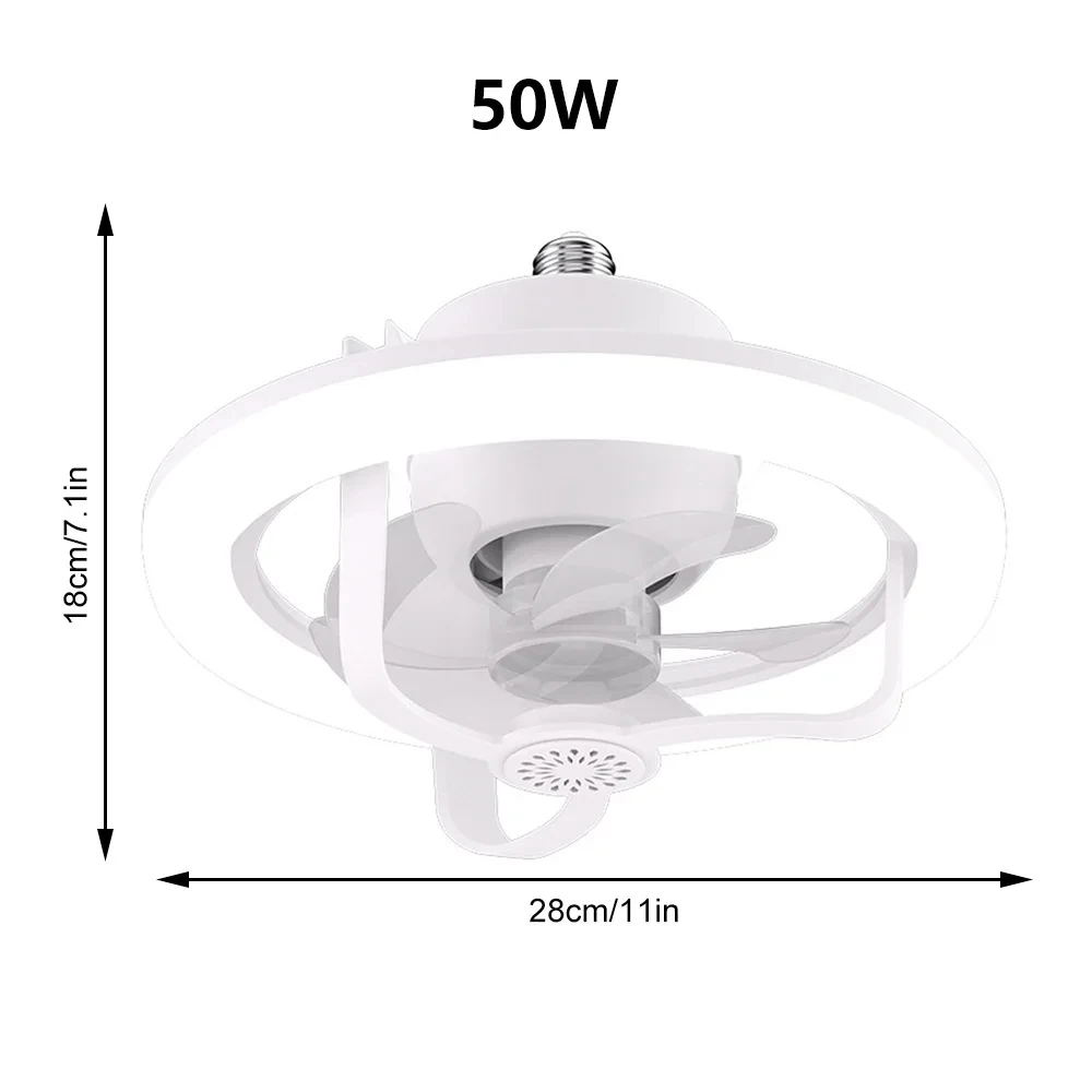 360 ° Rotation Ceiling Fan Light 50w Fan with Remote Control LED Fan Light For Living Room Home Bedroom Study Top Fan Light