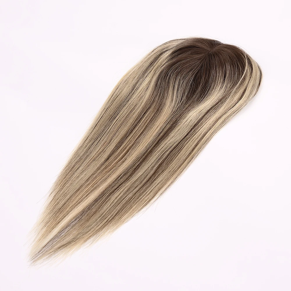 Virgin Toupee for Women Hair straight 5.5x6 Inch Ombre Color European Hair Pieces 4 Clips in 12-18Inch Wig Toupee Human Hair