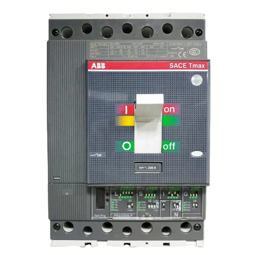 

Sace Tmax T4N 250 ABB 4P 250A Circuit Breaker Moulded Case Air Switch T4N250 PR221DS-LSI R250 PMP 4P