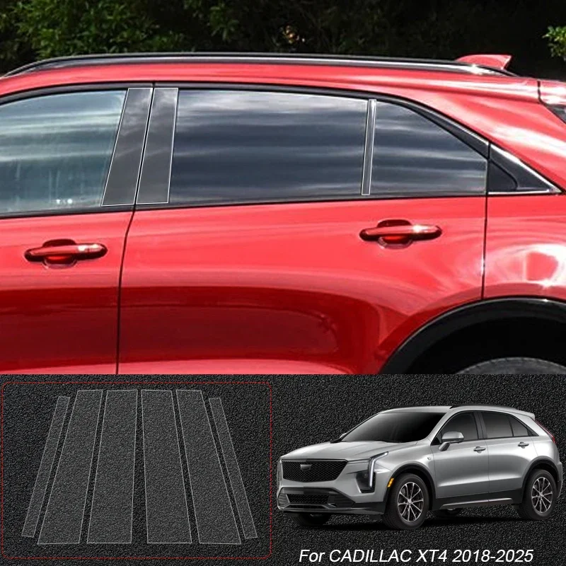 

For CADILLAC CT6 LYRIQ VISTIQ XT4 XT5 XT6 CT5 B Pillars TPU Car Protective Film Auto Window Body Paint Sticker Accessories