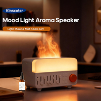 Kinscoter New Mood Light Aroma Diffuser 150ml Speaker White Noise Machine Humidifier 8 Natural Sounds Music & Mist in One Gift