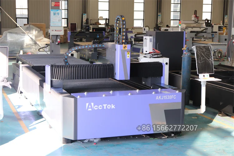 Acctek 3000mm*1500mm Exchange Table Metal CNC Cutter 1.5kw 2kw 3kw 6kw Fiber Laser cutter For Iron Steel Metal Sheet