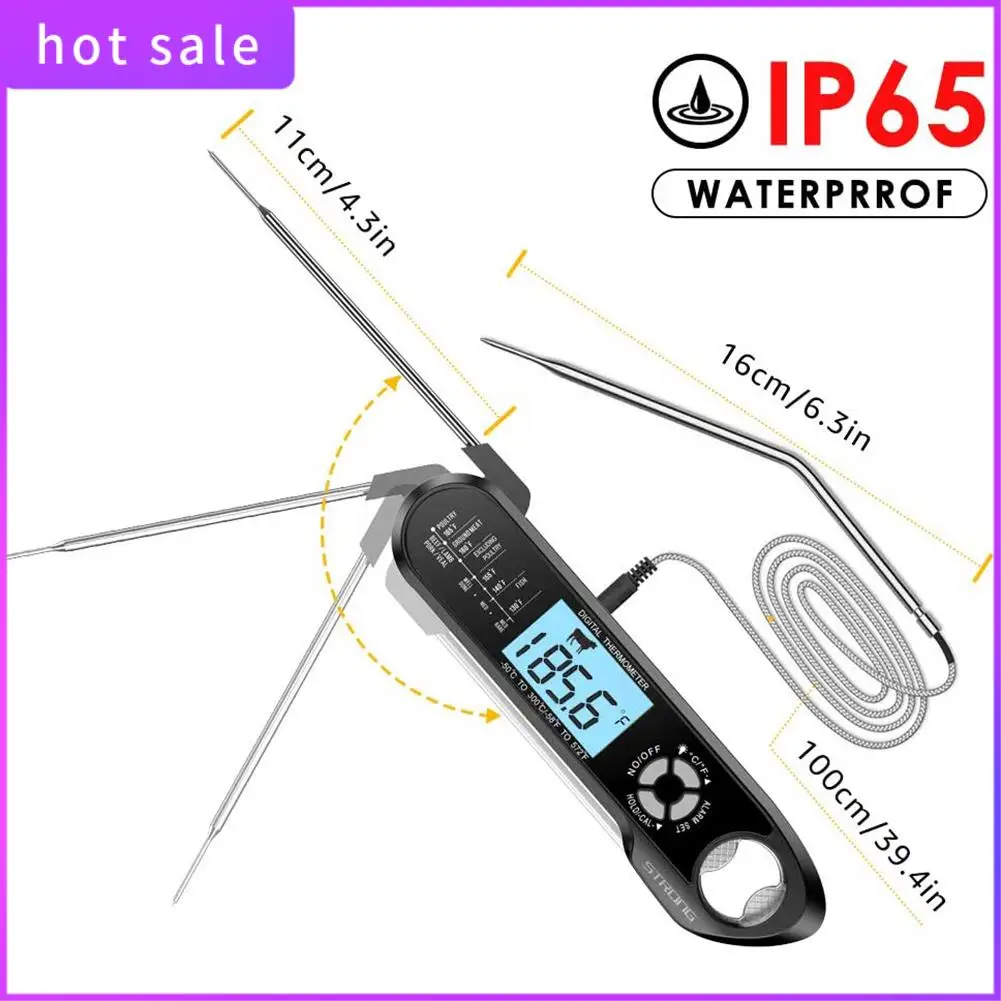 

LICG-Meat Thermometer Dual Probe Instant Read Food Meat Thermometers For Cooking With Alarm Function And Backlight