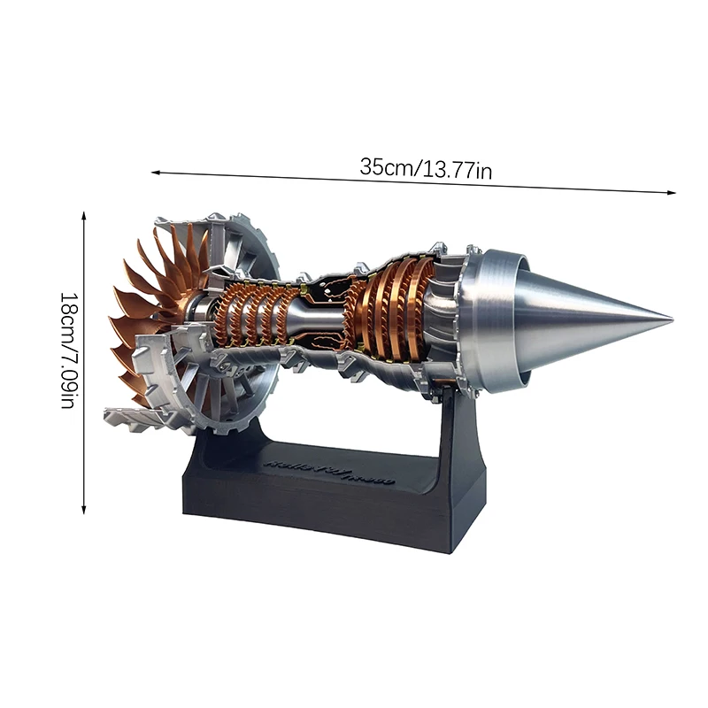 MINI Turbofan Jet เครื่องยนต์การบินรุ่นการทดลองทางวิทยาศาสตร์รุ่นเยาวชนการศึกษาวัสดุเครื่องประดับ