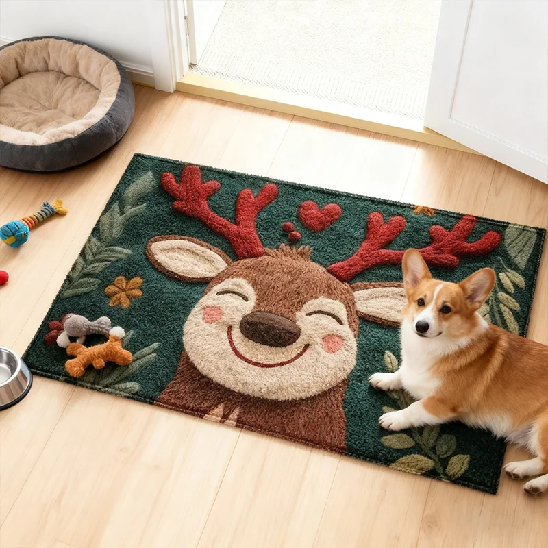 

Christmas Door Mat Red Santa Claus Gingerbread Man Bathroom Carpet New Year 2026 Merry Christmas supplies Home Decor Foot Mat