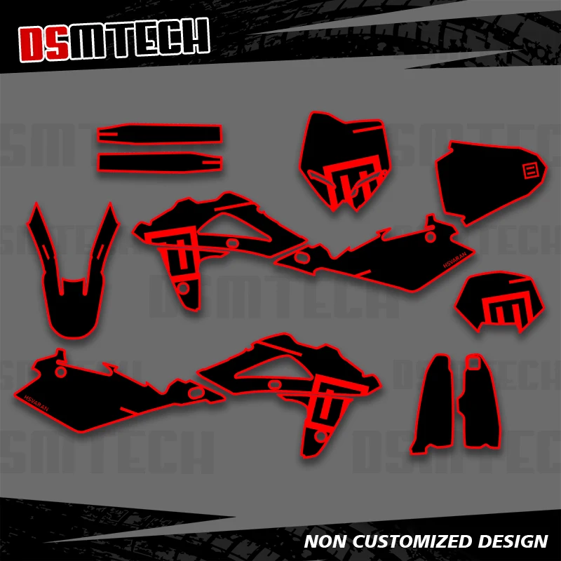 

DSMTECH для Husqvarna TC TE WR 250 450 510 2005 2006 2007, полные графические наклейки, комплект наклеек для мотоцикла, фон на заказ 002