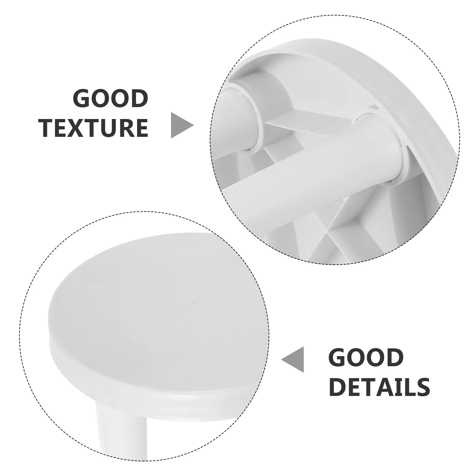 1Pcs Plastic Low Stool White Small Anti Slip Bathroom Round Strong Sturdy Step Stool Chair Plastic Low Chair