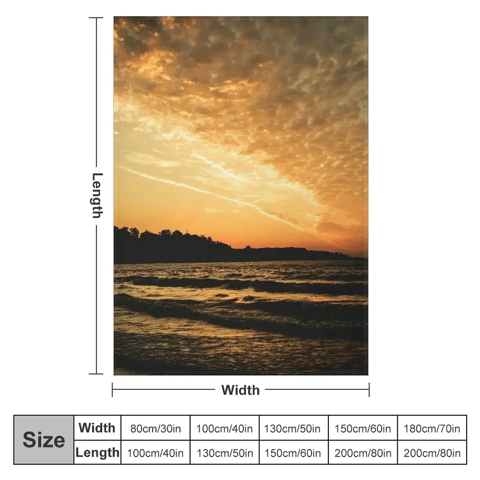 New Orange and Pink Sunrise Throw Blanket couch cozy soft plush fuzzy picnic outdoor blanket