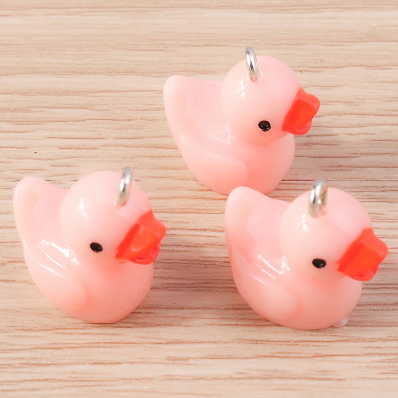 10 Stück 16 x 19 mm Mix süße Harz Tier Ente Charms für Schmuckherstellung DIY Tropfen Ohrringe Anhänger Halsketten Armbänder Bastelbedarf – Detail 4
