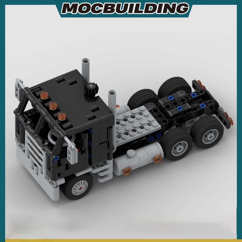 MOC Bouwstenen Kleinschalige Vrachtwagen En Lowboy Trailer Model DIY Gemonteerd Bricks Educatief Transport Speelgoed Geschenken 556PCS