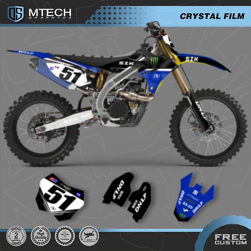 DSMTECH MOTO equipo personalizado motocicleta gráficos calcomanías de fondo Kits de pegatinas para SUZUKI RMZ450 2018 2019 2020 19-22 RMZ 250 006