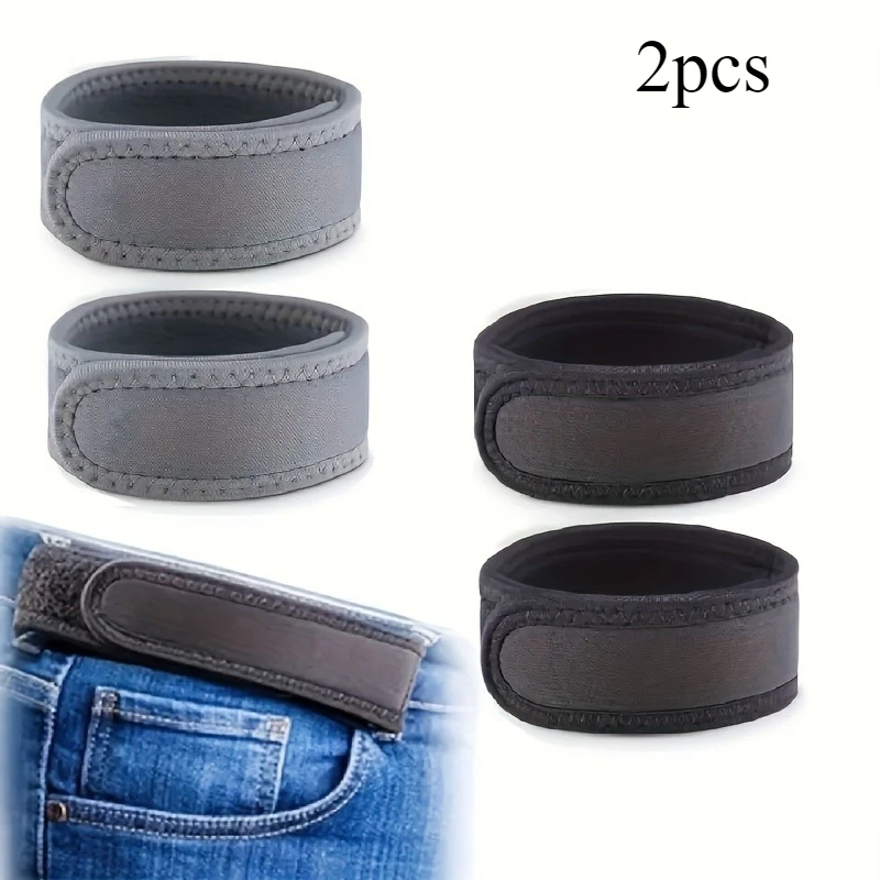 

Комплект из 2 поясов для подтягивания живота — эластичный регулируемый пояс, подходит для джинсов и брюк, удобный и практичный