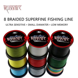 Warknife 100M 8 Strands X8 6-300LB PE Braided Fishing Wire 11 Colors Multifilament Super Strong Fishing Line Japan