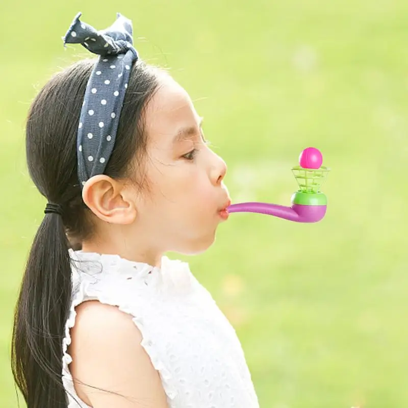 Floating Blow Pipe Balls Blow Pipe Ball Toy Blowing Games Goodie Bag Stuffers Board Games for Adults Kids Boys Girls Children