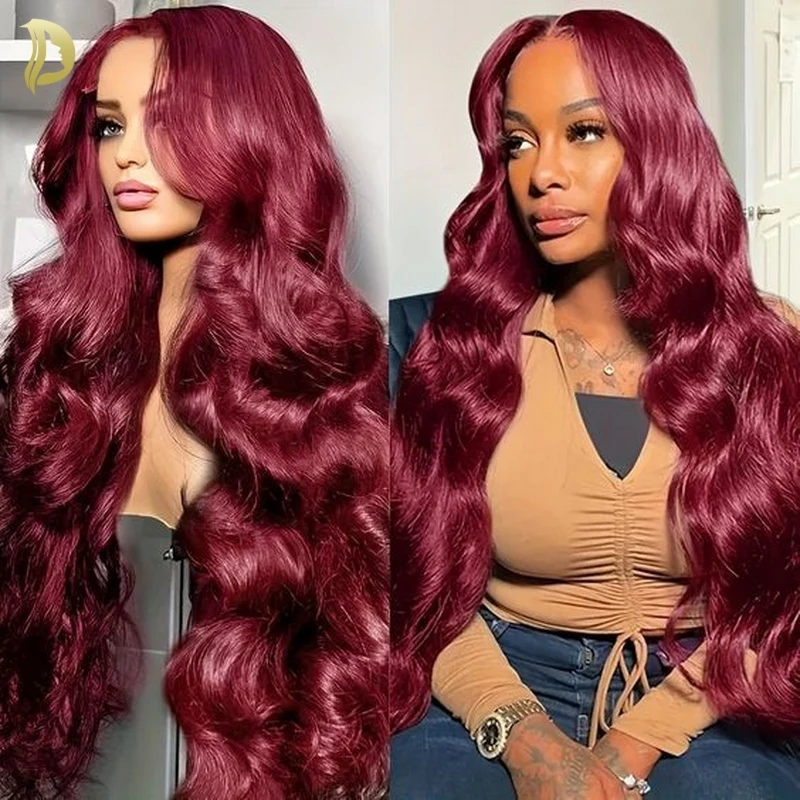 

burgundy body wave 99j 13x6 hd lace frontal human hair wig hd lace wig 13x6 human hair colored human hair wigs 13x4 lace wig